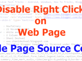 How To Disable Right Click on Web Page or Hide Page Source Code