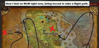 The flight path in World of Warcraft Classic